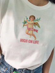Load image into Gallery viewer, HIGH ON LIFE Angel T-shirt

