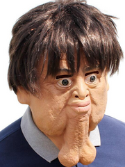 Load image into Gallery viewer, Fool&#39;s funny double chin mask Halloween rave party spoof wig
