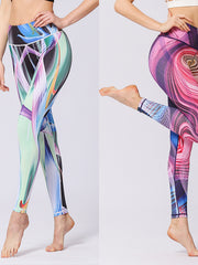 Load image into Gallery viewer, Printed Fitness Yoga Leggings
