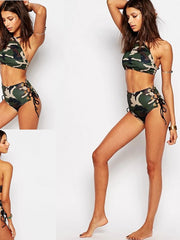 Load image into Gallery viewer, Camouflage Swimsuit Bikini
