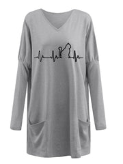 Load image into Gallery viewer, V-neck Sweatshirt Loose Tops
