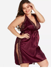 Load image into Gallery viewer, Sleeveless V-neck Lace Nightdress Lingerie
