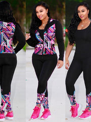 Load image into Gallery viewer, TWO PIECE SET Print Hoodies Tracksuit - vendach
