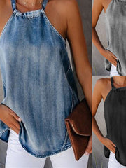 Load image into Gallery viewer, Women&#39;s Denim Jeans Top

