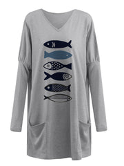 Load image into Gallery viewer, V-neck Sweatshirt Loose Tops
