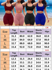 Load image into Gallery viewer, Crop Top Tank Top and Bicycle Shorts
