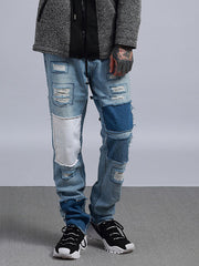 Load image into Gallery viewer, Old School Style Patches jeans
