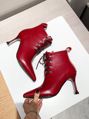 Load image into Gallery viewer, Women&#39;s leather ankle boots
