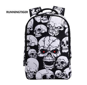 Printed Skull Backpack