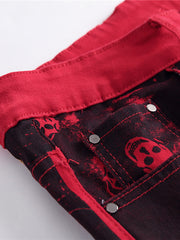 Load image into Gallery viewer, Skull Print Jeans
