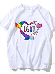 Load image into Gallery viewer, Pride LGBT Rainbow Cotton T Shirts - vendach
