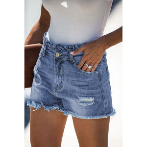 High Waist Denim Jeans Shorts