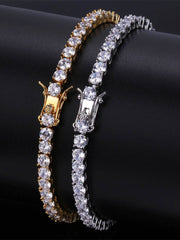 Load image into Gallery viewer, Cubic Zirconia Gold &amp; Silver Bracelet
