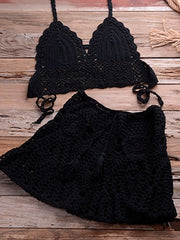 Load image into Gallery viewer, Crocheted Halter Top and Skirt Set
