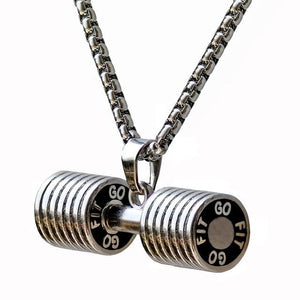 Dumbbell Pendant Fitness Necklace - vendach