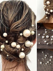 Load image into Gallery viewer, Pearl U-shaped hairpin 
