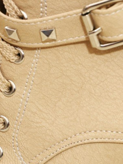 Load image into Gallery viewer, Lace-up Roman boots belt buckle stud boots
