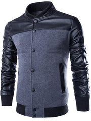 Load image into Gallery viewer, Men&#39;s Stylish Buttoned Leather Jacket
