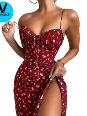 Load image into Gallery viewer, Floral Dress W/ Side Slit
