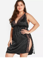 Load image into Gallery viewer, Sleeveless V-neck Lace Nightdress Lingerie
