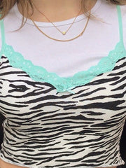 Load image into Gallery viewer, Zebra Print Crop Tank
