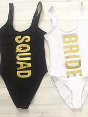 Load image into Gallery viewer, BRIDE and SQUAD Bodysuit Swimwear
