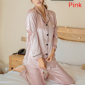 Silky Satin Pajamas Set