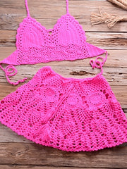 Load image into Gallery viewer, Crocheted Halter Top and Skirt Set
