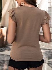 Load image into Gallery viewer, Ruffled T-Shirt With Pocket
