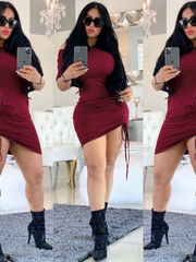 Load image into Gallery viewer, Side Drawstring Dresses
