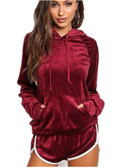 Load image into Gallery viewer, Velvet Long Sleeve Sweater &amp; Shorts
