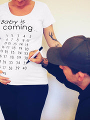 Load image into Gallery viewer, Baby Is Coming Pregnancy T-shirt
