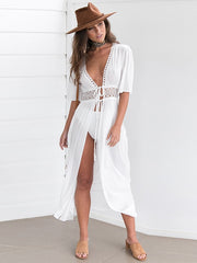 Load image into Gallery viewer, Crochet Lace Beach Dress
