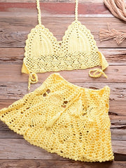 Load image into Gallery viewer, Crocheted Halter Top and Skirt Set
