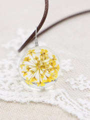 Load image into Gallery viewer, Handmade Resin Floral Pendant Necklace
