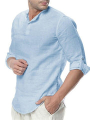 Load image into Gallery viewer, New Men&#39;s Summer Long Sleeve Cotton Shirts - vendach
