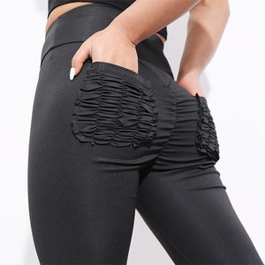 Sexy Push Up Fitness Leggings Women Pants High Waist Sporting Leggins Workout candy color Leggings Pockets S-XL - vendach