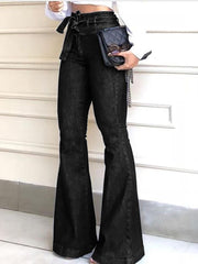 Load image into Gallery viewer, Women&#39;s Jeans High Waist Denim Flare Pants - vendach
