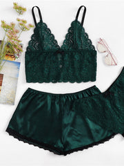 Load image into Gallery viewer, Floral Lace Lingerie Set
