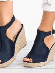 Load image into Gallery viewer, Suede Wedge Heels
