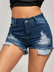Load image into Gallery viewer, Blue Denim Jean Shorts
