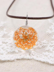 Load image into Gallery viewer, Handmade Resin Floral Pendant Necklace
