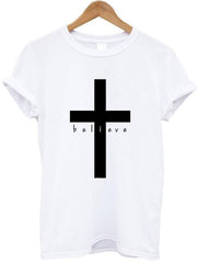 Load image into Gallery viewer, T-Shirt print Cross - vendach
