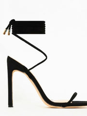 Load image into Gallery viewer, Strappy Snakeskin High Heels
