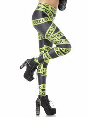 Load image into Gallery viewer, Police Line Printed Leggings
