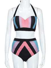 Load image into Gallery viewer, Plus Size bikini rainbow color - vendach