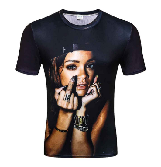Rihanna Print T-Shirt