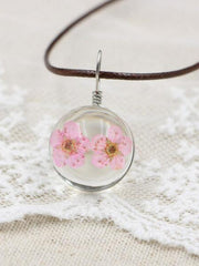 Load image into Gallery viewer, Handmade Resin Floral Pendant Necklace
