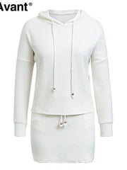 Load image into Gallery viewer, Two Piece Sweatshirt Hoodie and Skirt
