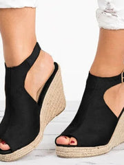 Load image into Gallery viewer, Suede Wedge Heels
